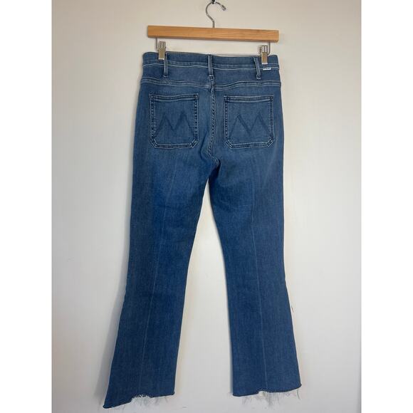 NEW Mother Hustler Patch Pocket Ankle Fray Out for the Evening Blue Jean Size:28 - Picture 5 of 8